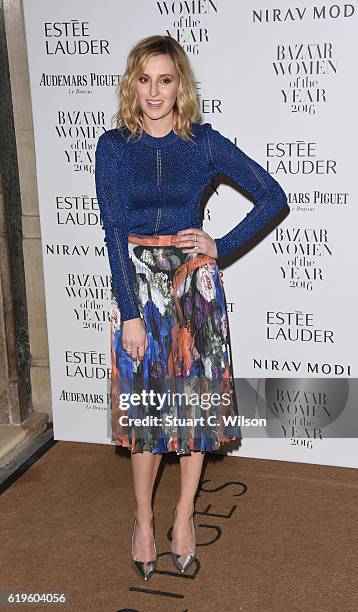 Laura Carmichael attends Harper's Bazaar Women Of The Year Awards at Claridge's Hotel on October 31, 2016 in London, England.