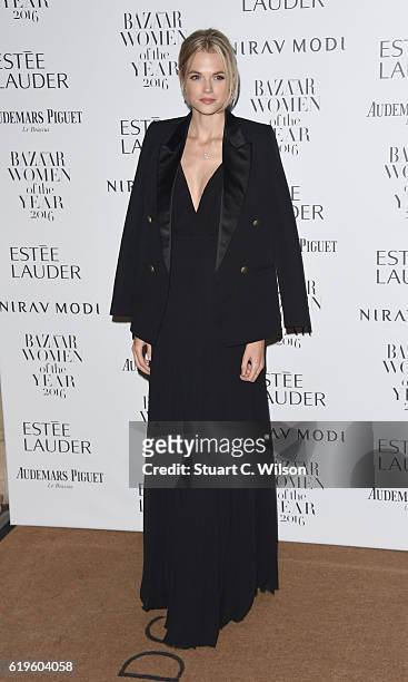 Gabriella Wilde ttends Harper's Bazaar Women Of The Year Awards at Claridge's Hotel on October 31, 2016 in London, England.