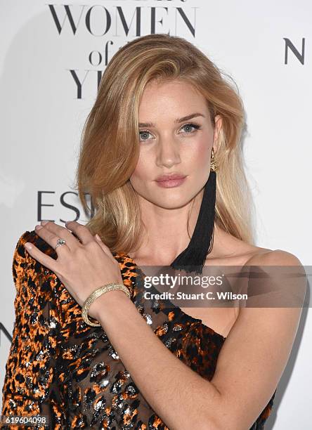 Rosie Huntington-Whiteley attends Harper's Bazaar Women Of The Year Awards at Claridge's Hotel on October 31, 2016 in London, England.