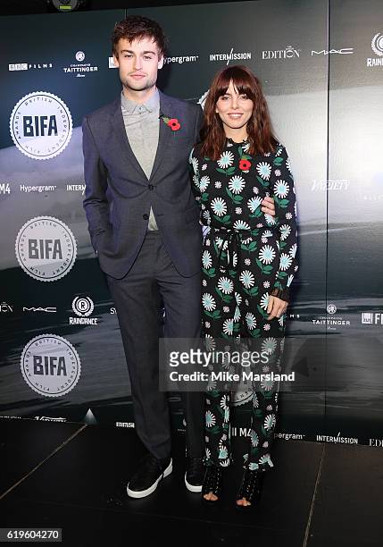 Douglas Booth, and Ophelia Lovibond attend the nominations announcement for the British Independent Film Awards 2016 at The London EDITION on...