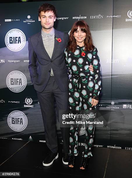 Douglas Booth, and Ophelia Lovibond attend the nominations announcement for the British Independent Film Awards 2016 at The London EDITION on...