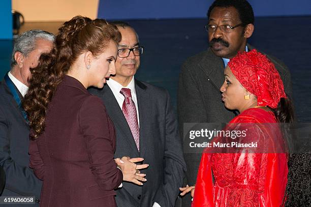 Wife of King Mohammed VI of Morocco, Princess Lalla Salma attends the World Cancer Congress at Palais des Congres on October 31, 2016 in Paris,...