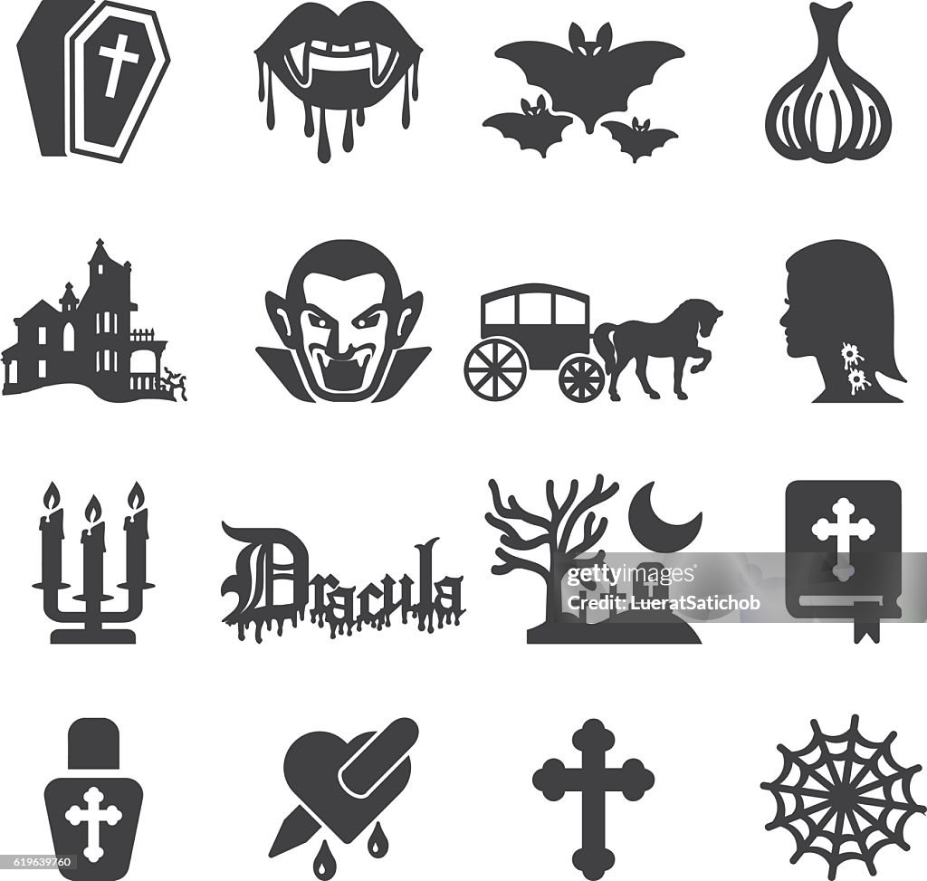 Dracula Silhouette Icons | EPS10