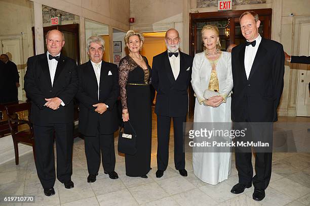 Roddy Gow, Marios Papadopoulos, April Riddle Gow, Prince Michael of Kent, Princess Michael of Kent and Ambassador Matthew Rycroft attend the Oxford...