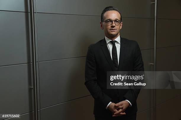 German Justice Minister Heiko Maas poses for a brief portrait session on November 1, 2016 in Berlin, Germany. Maas is a German Social Democrat and...