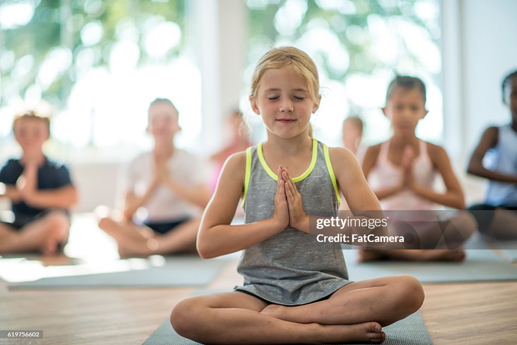 Students Meditating