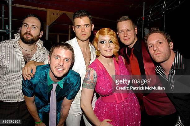 Babydaddy, Jake Shears, Del Marquis, Ana Matronic, JJ Garden and Randy Reeal attend Life Ball 2007 at the Meridien Hotel on May 26, 2007 in Vienna,...