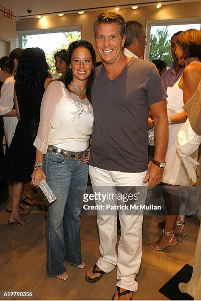Amanda Lederman and Donny Deutsch attend ELIE TAHARI East Hampton Boutique Opening at 1 Main Street on August 11, 2007 in East Hampton, NY.