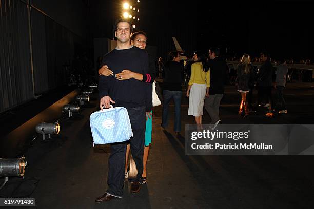 Troy Garity and Simone Bent attend CHANEL Cruise Show L.A. - Post Show at Santa Monica Airport on May 18, 2007 in Santa Monica, CA.