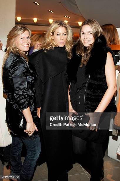 Kim Vernon, Marci Klein and Aerin Lauder attend HERMES Celebration in Honor of The Book 'HORSE' by KELLY KLEIN at Hermes on October 23, 2008 in New...