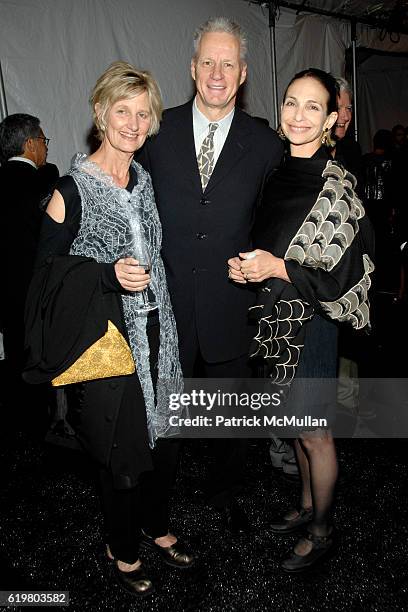 Katherine Olsen, Jerry Fulks and Stephanie Saland attend 2008 NATIONAL DESIGN AWARDS at COOPER-HEWITT at Cooper-Hewitt on October 23, 2008 in New...