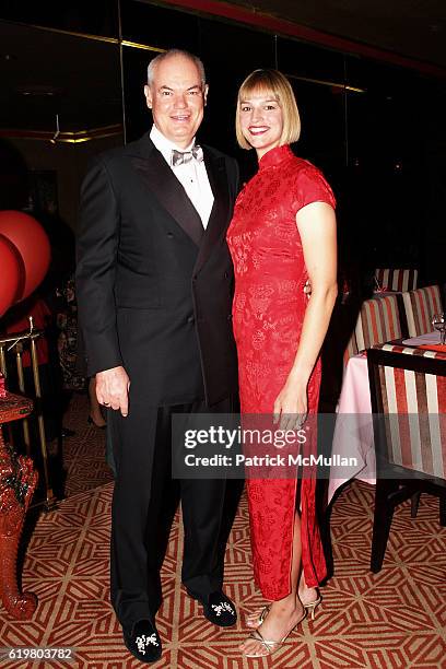 Chappy Morris and Melissa Morris attend GEOFFREY BRADFIELD'S Opium Party for RORIC TOBIN'S Birthday at Doubles Club on October 23, 2008 in New York...