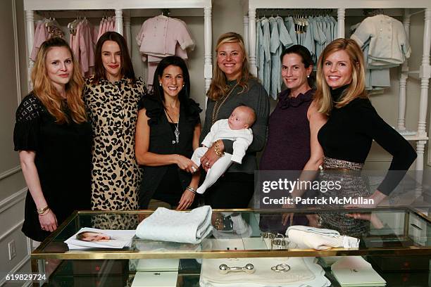 Rosie Pope, Tara Hannert, Jessica Seinfeld, Dara O'Hara, Claudia Flemming and Catherine Moellering attend BEST & CO and BABY BUGGY Launch Layette...