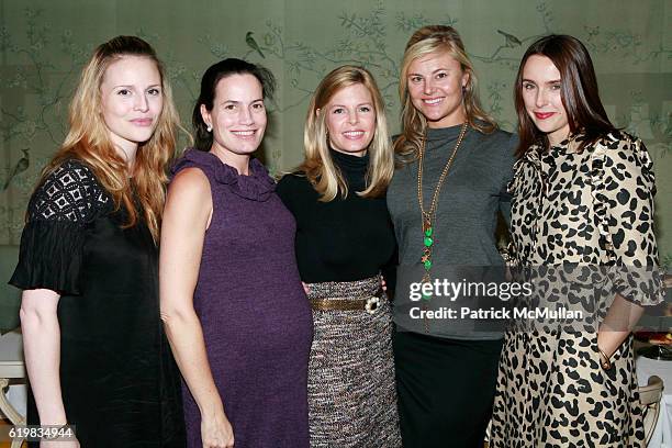 Rosie Pope, Claudia Flemming, Catherine Moellering, Dara O'Hara and Tara Hannert attend BEST & CO and BABY BUGGY Launch Layette Collection at...