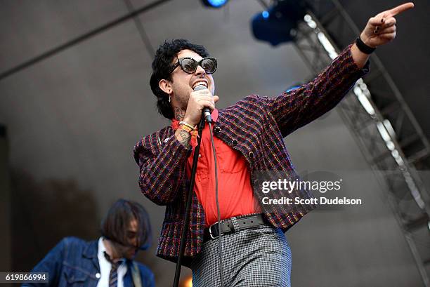 Singer Jacob Yarger of the band Hunny performs onstage during the Beach Goth Festival at The Observatory on October 23, 2016 in Santa Ana, California.