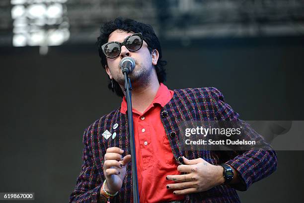 Singer Jacob Yarger of the band Hunny performs onstage during the Beach Goth Festival at The Observatory on October 23, 2016 in Santa Ana, California.