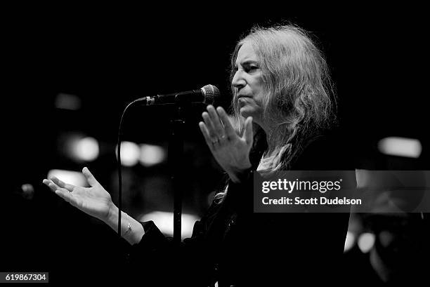 Singer Patti Smith performs onstage during the Beach Goth Festival at The Observatory on October 22, 2016 in Santa Ana, California.
