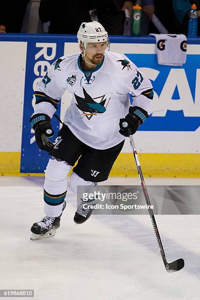 San Jose Sharks right wing Joonas Donskoi as seen prior to the game during game two of the Western Conference Final of the 2016 Stanley Cup Playoffs...