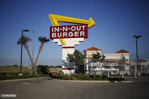 An In-N-Out Burger restaurant stands in Fort Worth, Texas, U.S., on Monday, Oct. 24, 2016. Good Food Institute has started a petition to pressure...