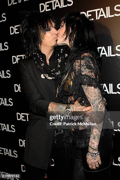 Nikki Sixx and Kat von D attend DETAILS Magazine celebrates their annual "Mavericks 2008" at Private Residence on March 21, 2008 in Beverly Hills,...