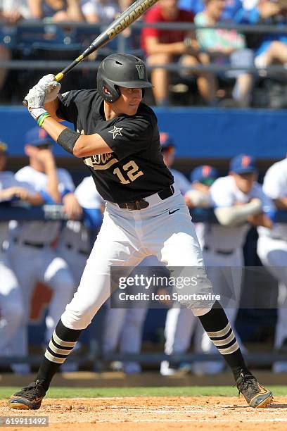 Connor Kaiser of Vanderbilt during the NCAA regular season game between Vanderbilt Commodores and the University of Florida Gators at Alfred A....