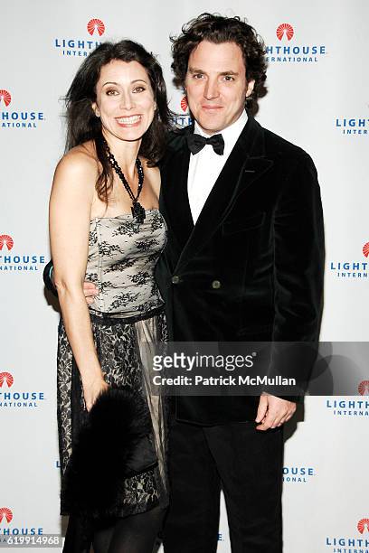 Angela Newley and Sacha Newley attend "LIGHT YEARS" - LIGHTHOUSE INTERNATIONAL Salutes the Arts at Cipriani 42nd Street on October 20, 2008 in New...