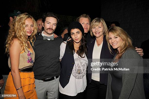 Bijou Phillips, Danny Masterson, Alanna Masterson, Ben Shulman, Carol Masterson and Amy Chidiac attend SHIN Restaurant Opening at Shin on October 13,...