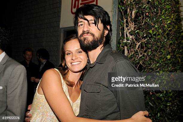 Mirele Ribeiro and Chris Kantrowitz attend SHIN Restaurant Opening at Shin on October 13, 2008 in Hollywood, CA.