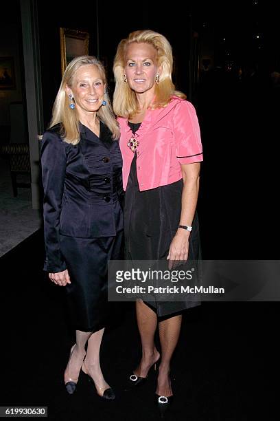 Karen LeFrak and Muffie Potter Aston attend The Society of Memorial Sloan-Kettering Cancer Center's 20th Annual Preview Party for the International...