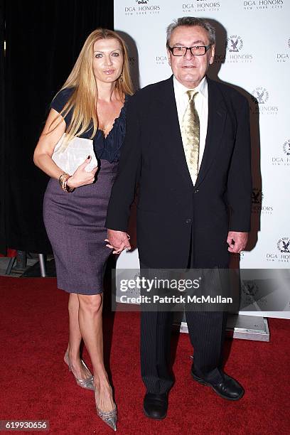 Martina Zborilova and Milos Forman attend 7th Annual DIRECTOR'S GUILD of AMERICA Honors: Arrivals at DGA Theater on October 16, 2008 in New York City.