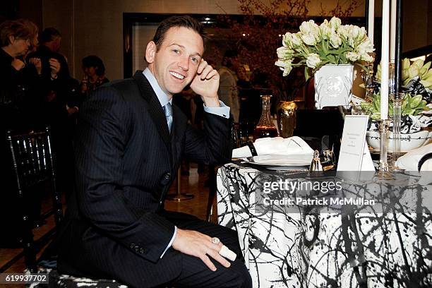 Andrew Borrok attends TIFFANY Celebrates Dining in Style With ALPHA WORKSHOPS at Tiffany & Co on October 16, 2008 in London, NY.