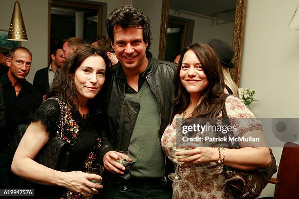 Fulvia Farolfi., Adam Glassman and Olga Liriano attend Fashion Unites For Obama at Talavera Studios on October 10, 2008 in New York City.