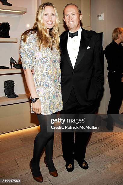 Alison Brokaw and Mark Gilbertson attend ROGER VIVIER Hosts Cocktail Event For NEW YORKERS FOR CHILDREN at Roger Vivier on October 22, 2008 in New...