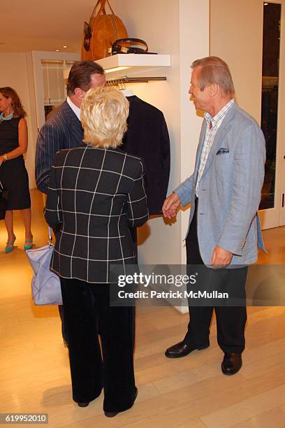 Michael York, Patricia York and Boaz Mazor attend OSCAR DE LA RENTA RECEPTION WITH BOAZ MAZOR at Oscar de la Renta Boutique on October 29, 2008.