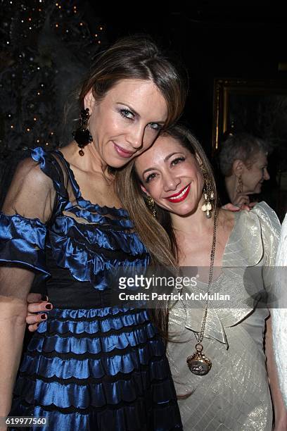 Sasha Lazard and Dina Fanai attend The Myth of Red CREATIVE SALON SERIES Presents: THE GIFT at The National Arts Club on December 19, 2008 in New...