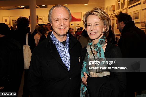 Julian Lethbridge and Anne Bass attend Photographic Works to Benefit the Foundation for Contemporary Arts at Cohan & Leslie on December 11, 2008 in...