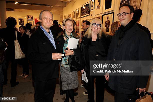 Julian Lethbridge, Anne Bass, Jan Hashey and Matthew Marks attend Photographic Works to Benefit the Foundation for Contemporary Arts at Cohan &...