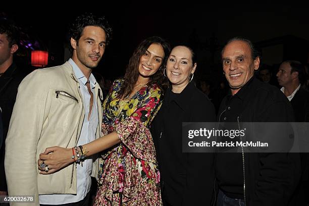 Louis Kellemen, Jenny Lopez, Roxanne Lowit and John Granito attend INTERVIEW MAGAZINE Party to Celebrate the ART ISSUE at Miami Art Museum on...