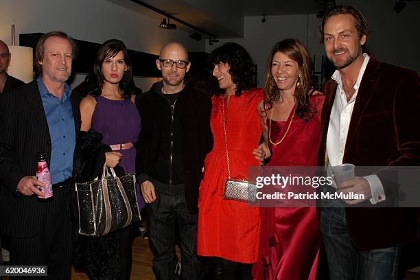 Patrick McMullan, Anka Radakovich, Moby, Lisa Edelstein, Sally Randall Brunger and Andrew Brunger attend KolDesign and BoConcept's annual Holiday...