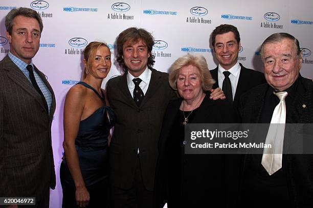 Mario Maccioni, Sabrina Wender, Marco Maccioni, Egidiana Maccioni, Mauro Maccioni and Sirio Maccioni attend Premiere of the HBO Documentary, LE...