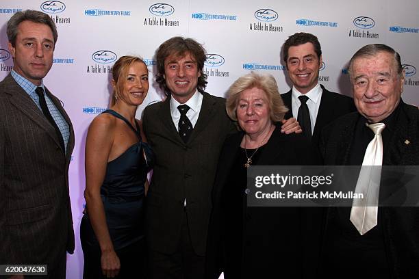 Mario Maccioni, Sabrina Wender, Marco Maccioni, Egidiana Maccioni, Mauro Maccioni and Sirio Maccioni attend Premiere of the HBO Documentary, LE...