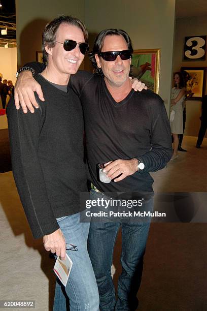 Tim Jefferies and Richard Sachs attend ART BASEL Miami Beach Collectors Preview at Miami Beach Convention Center on December 3, 2008 in Miami Beach,...