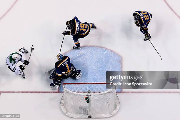 Dallas Stars forward Curtis McKenzie shoots the puck on goal during a NHL Western Conference Round 2 - Game 3 Stanley Cup Playoff matchup between the...