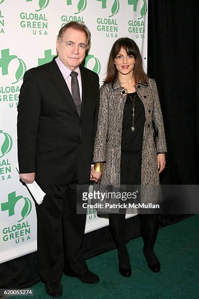Brian Cox and Nicole Ansari attend GLOBAL GREEN USA 2008 Sustainable Energy Awards at Pier Sixty on December 10, 2008 in New York City.