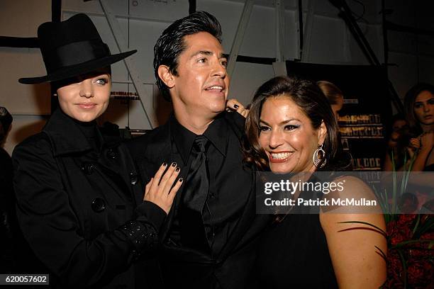 Miranda Kerr, Michael Ball and Andrea Bernholtz attend ROCK AND REPUBLIC - NOIR Fall/Winter 2008 Fashion Show at The Tent on February 2, 2008 in New...