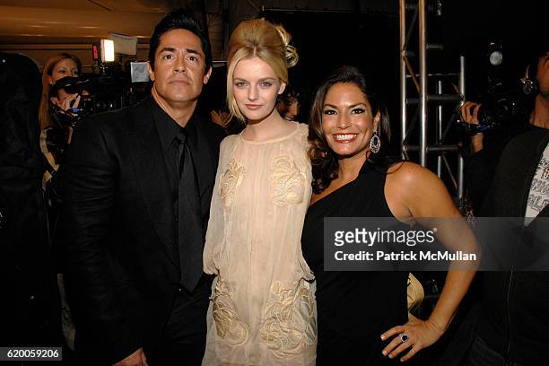 Michael Ball, Lydia Hearst and Andrea Bernholtz attend ROCK AND REPUBLIC - NOIR Fall/Winter 2008 Fashion Show at The Tent on February 2, 2008 in New...