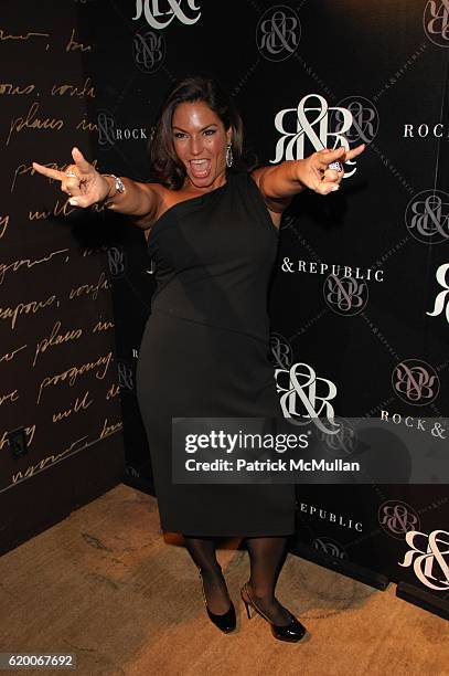 Andrea Bernholtz attends ROCK AND REPUBLIC NOIR Fall 2008 Fashion Show After- Party at 1 Oak N.Y.C. On February 2, 2008.