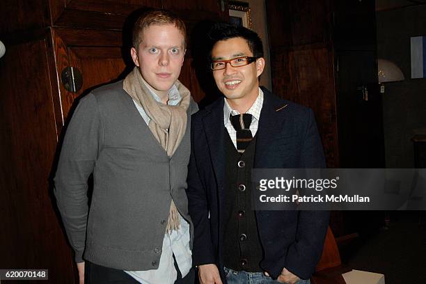 Michael Adams and Goil Amornvivat attend ELLE DECOR & CHRISTIE'S host the LEXUS Young Collectors Night at Christie's on February 28, 2008 in New York...