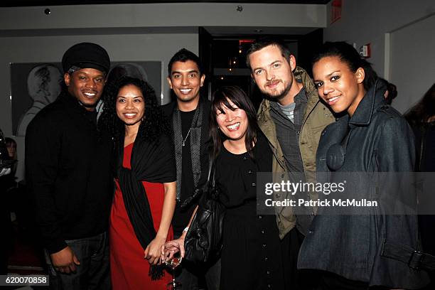 Sway, Guests, Damien Fahey and Grasie Mercedes attend G-STAR After Party at Grammercy Park Hotel on February 5, 2008 in New York City.