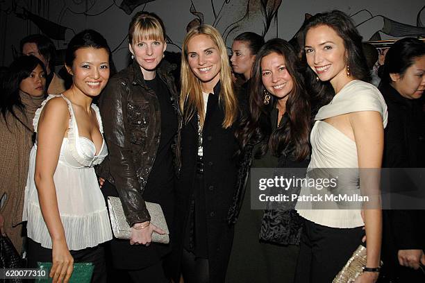 Sang A Im-Propp, Karen Duffy, Annie Taube, Lottie Oakley and Olivia Chantecaille attend PRADA premiere of "TREMBLED BLOSSOMS" with performance by...